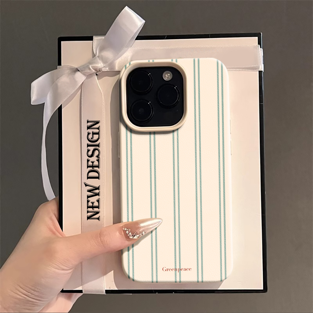 Phone Cases Durable - Rosa Streifendruck Sommer Handyhülle für iPhone