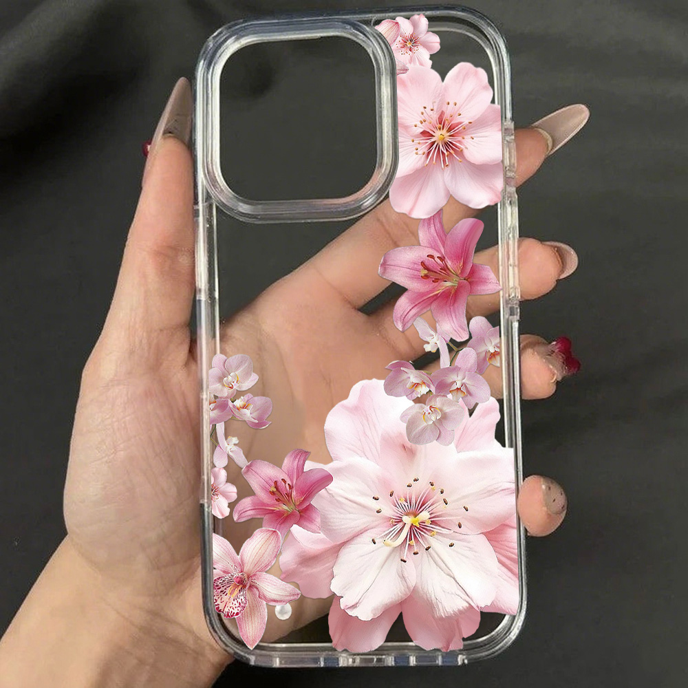 Phone Cases Durable - Rosa Lilie Blume Handyhülle für iPhone