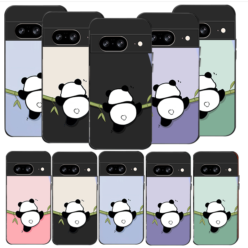 Phone Cases Google Pixel 10 - Niedliche und bezaubernde Panda-Handyhülle aus schwarzem
