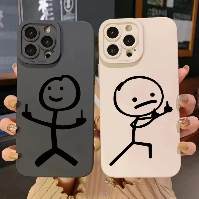 Phone Cases Xr - Niedliche Cartoon-Streichholzmann Handyhülle aus mattem Silikon