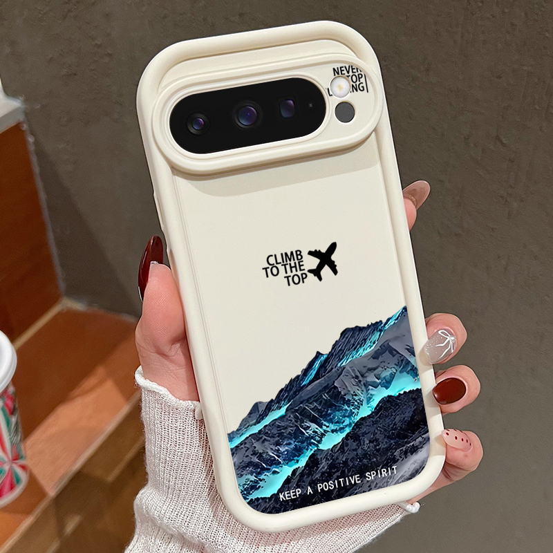 Phone Cases Google Pixel 10 - Flugzeug Schnee Berg Muster Handyhülle für