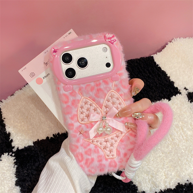Phone Cases Iphone - Luxuriöse Leopardenmuster-Plüsch-Handyhülle für iPhone 17 Air