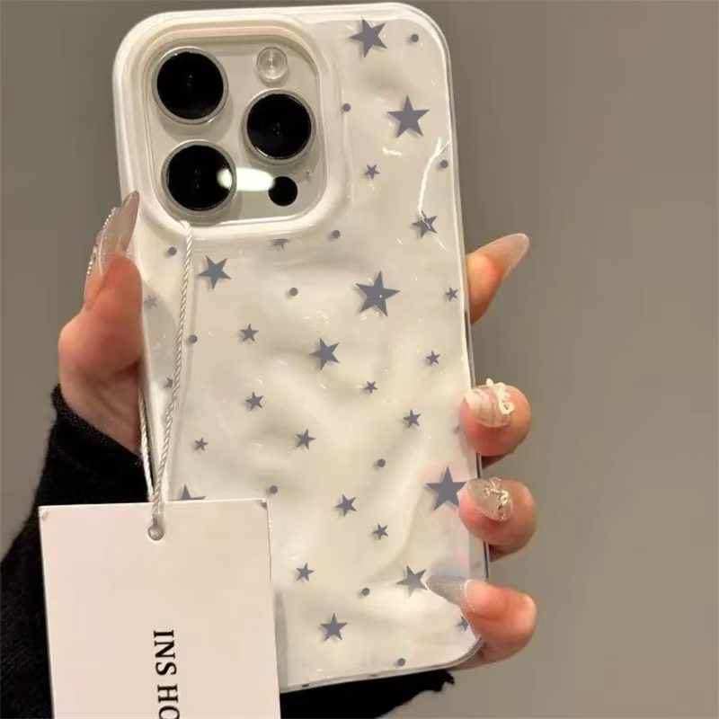 Phone Cases Aesthetic - Minimalistische Sternenhimmel-Handyhülle in Bonbonfarben für iPhone