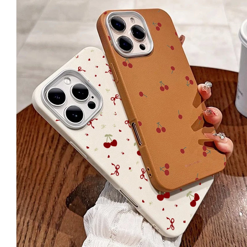 Phone Cases Xiaomi - INS Niedliche Cartoon-Kirschmuster-Handyhülle für Xiaomi Poco