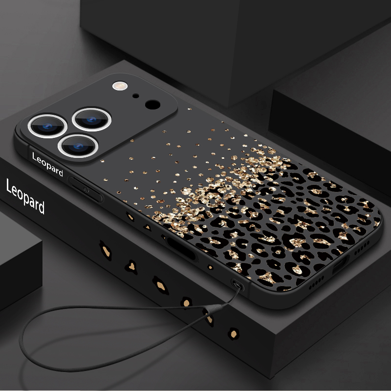 Phone Cases Durable - Leopardenmuster-Schlüsselband-Handyhülle für iPhone 17 Pro Max