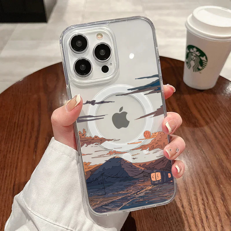 Phone Cases Xs - Sonnenuntergang-Muster Modische Handyhülle für iPhone 17