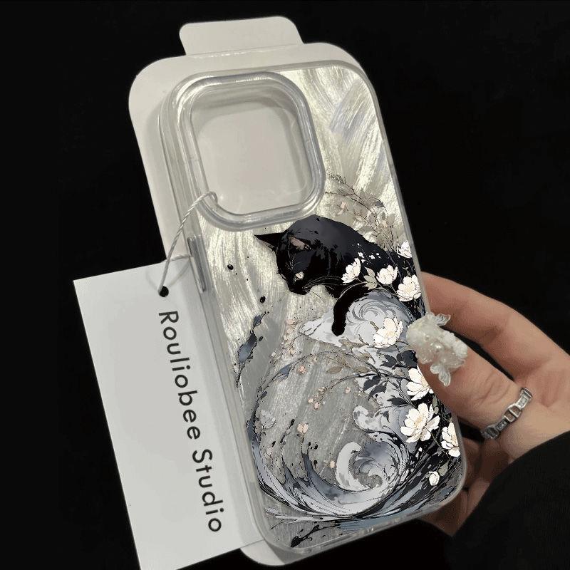 Phone Cases Za - Mačica Za Slikanje Nafte Muster-Handyhülle für