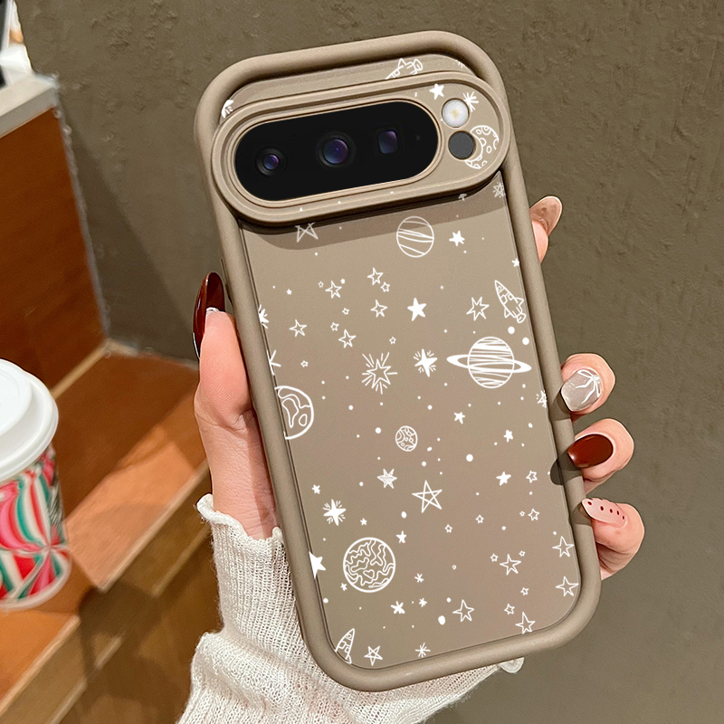 Phone Cases Google Pixel 10 - Glänzende Stern-Mond-Muster Handyhülle für Google Pixel