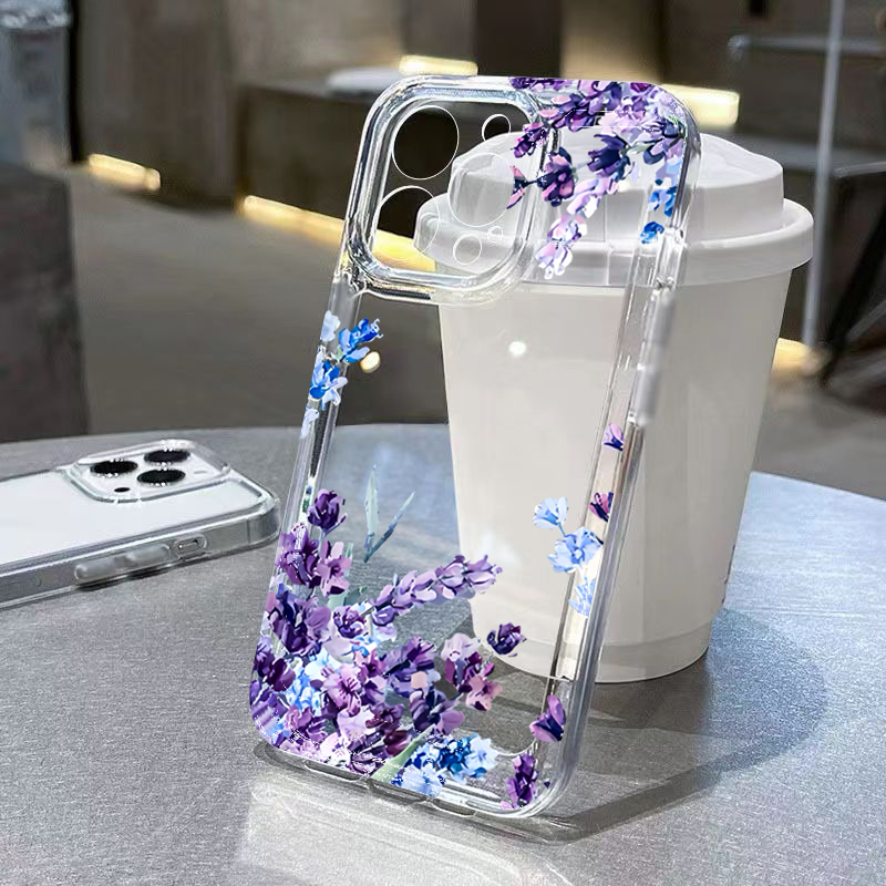 Phone Cases Xs - Lila Blumen Weiche TPU Handyhülle für