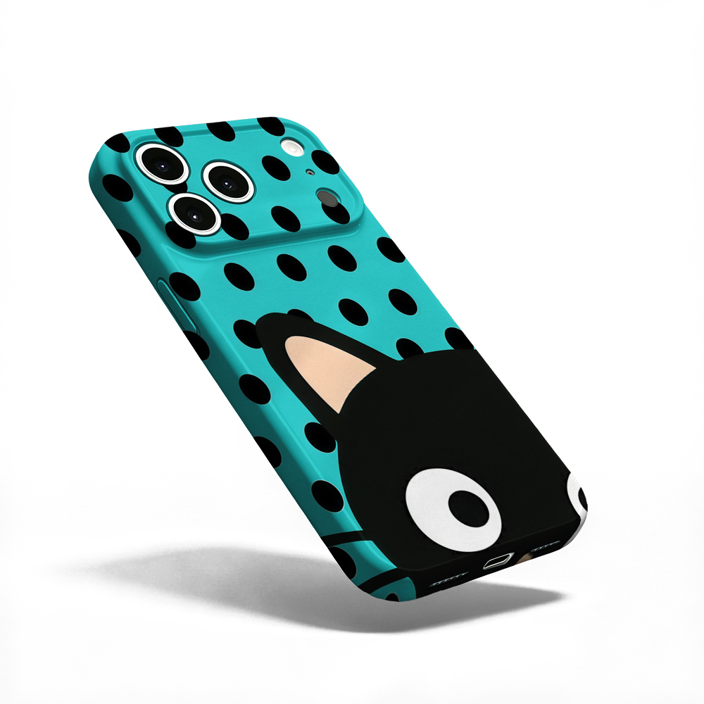 Türkisfarbene Polka-Dot-Katzen – Phone Cases Xr Bewertung und Preis