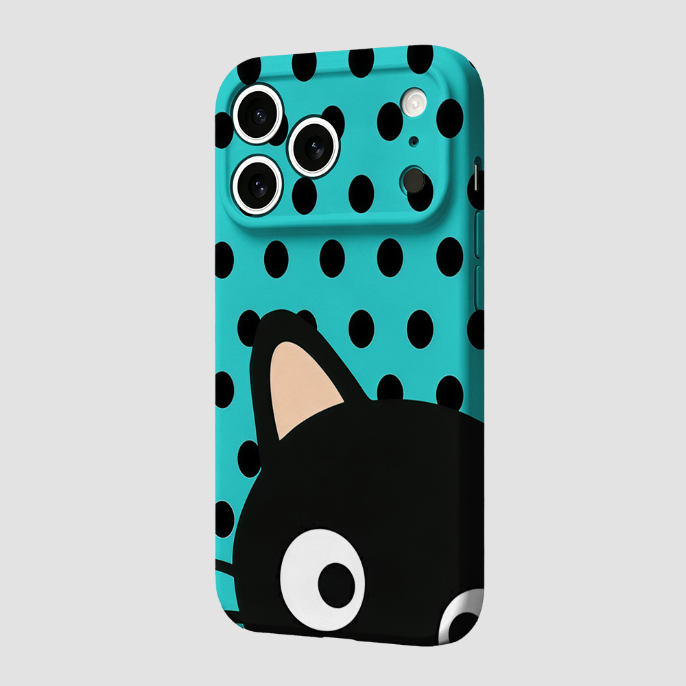 Türkisfarbene Polka-Dot-Katzen – Phone Cases Xr Bewertung und Preis
