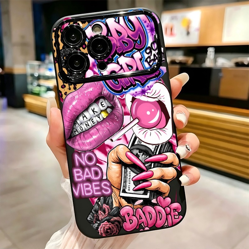 Hip-Hop Rosa Lippen Baby Girl  – Phone Cases Durable Bewertung und Preis