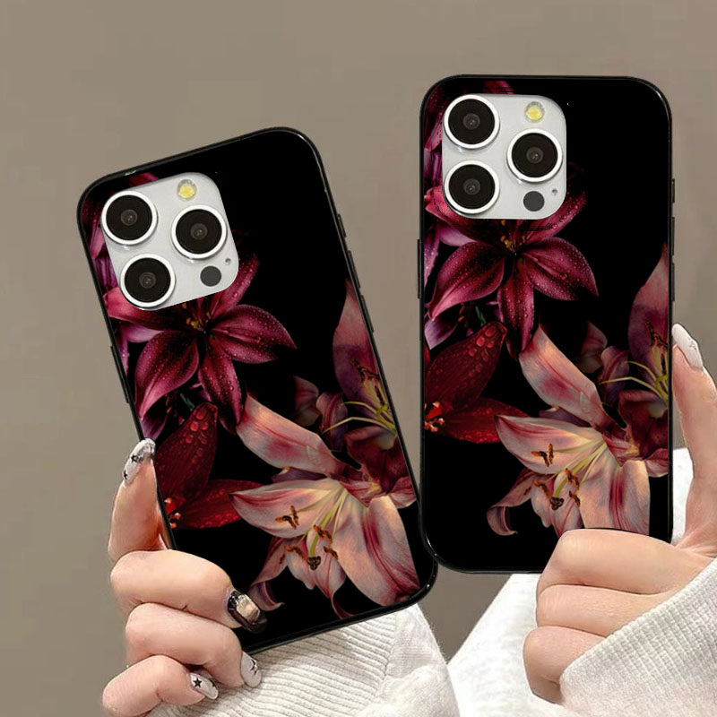 Elegante rote Lilienblüten-Han – Phone Cases Aesthetic Bewertung und Preis