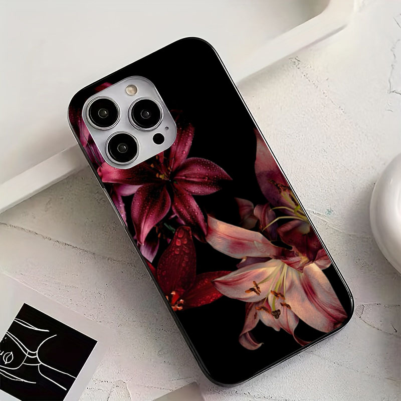 Elegante rote Lilienblüten-Han – Phone Cases Aesthetic Bewertung und Preis