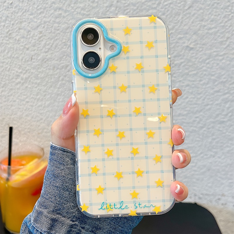 Gelbe Stern-Karomuster Handyhü – Phone Cases Durable Bewertung und Preis
