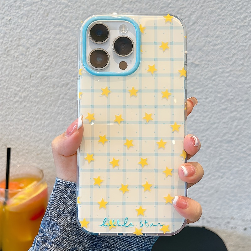 Gelbe Stern-Karomuster Handyhü – Phone Cases Durable Bewertung und Preis