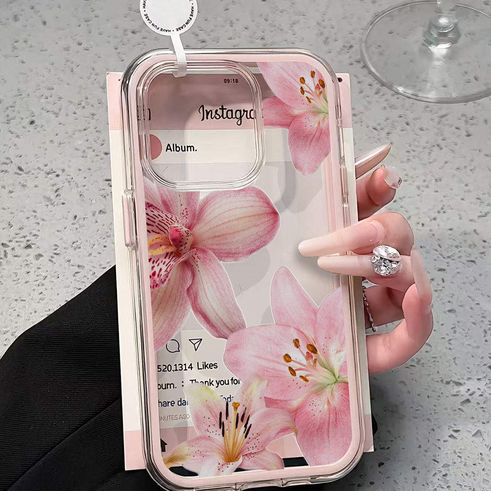 Rosa Lilien-Blumen Transparent – Phone Cases Durable Bewertung und Preis