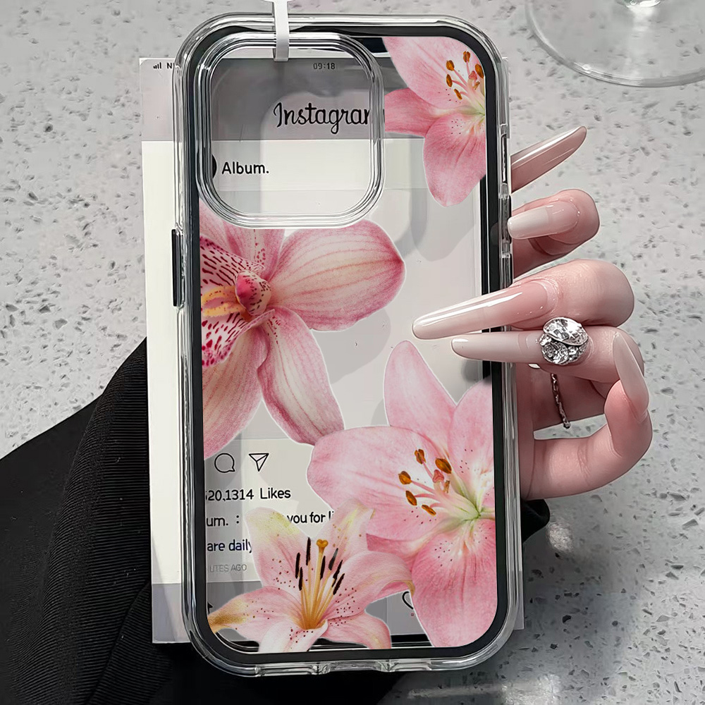 Rosa Lilien-Blumen Transparent – Phone Cases Durable Bewertung und Preis