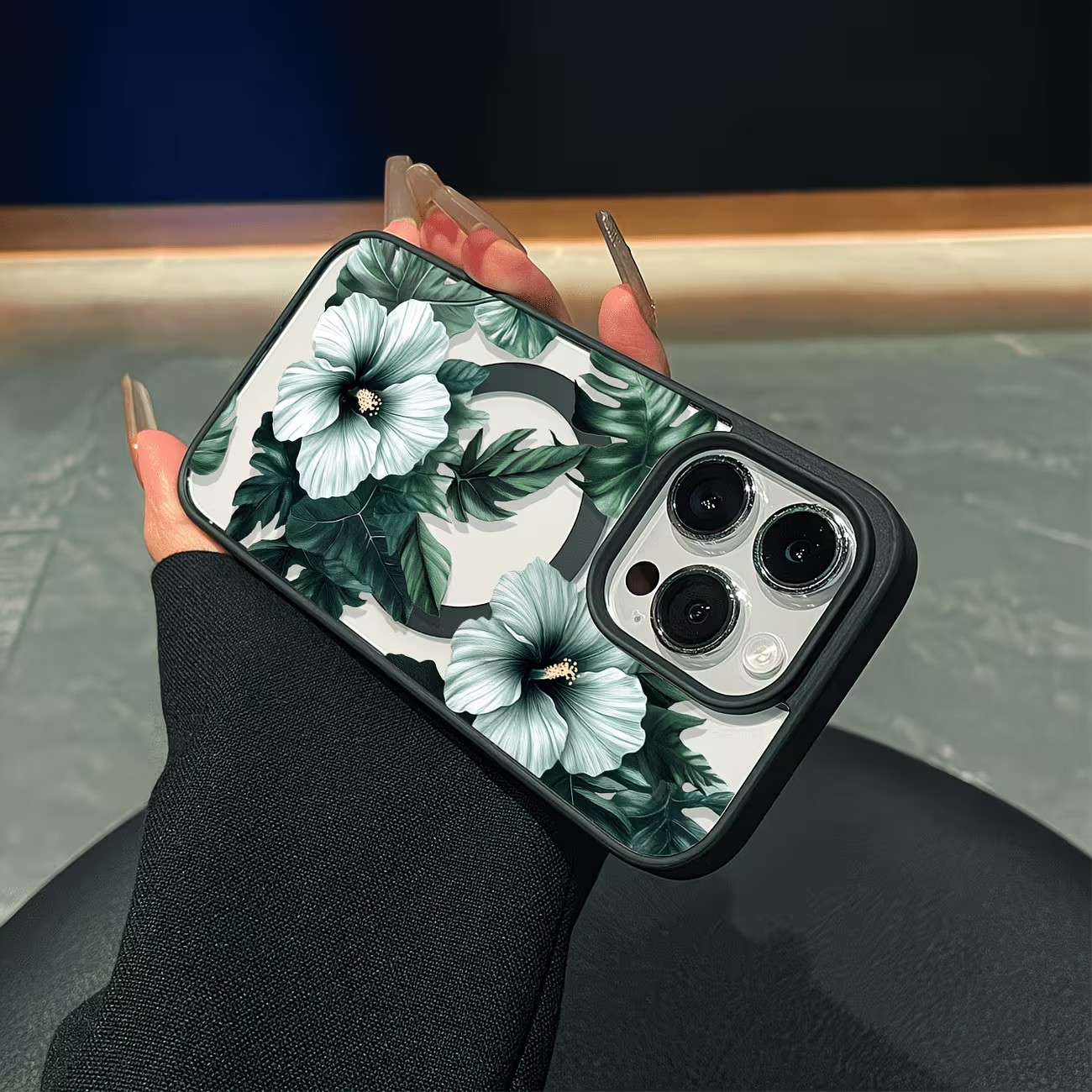 Grüne Blumenmuster Handyhülle  – Phone Cases Xr Bewertung und Preis